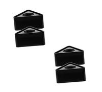 BESTonZON 4pcs Usb Microphone Flag Station Abs Triangle Shape Logo for Interview Microphone