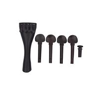BESTonZON 4pcs Violin Tailpiece Set Ebony Tuning Pegs Metal Endpins for Violin Accessories