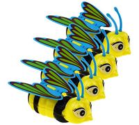 BESTonZON 4Pcs Wind Up Bee for Cute Kawaii Clockwork Playthings Small Lovely Gifts Vintage Style Home Decoration Easter Present