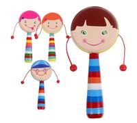 BESTonZON 4pcs Wooden Hand Toddlers Hand Musical Sound for 's and Listening Development
