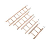 BESTonZON 4Pcs Wooden Parrot Climbing Ladder for Birds Easy to Install Bird Stair for Parakeets Cockatiels Lovebirds Stimulates Mental and Motor Skills