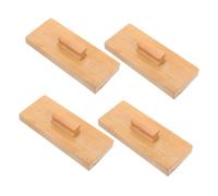 BESTonZON 4pcs Wooden Sandpaper Castanet for Ergonomic Handles Lightweight Percussion Instruments for Hand Eye Coordination Rhythm Learning and Music Playtime at Home Kindergarten