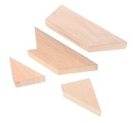 BESTonZON 4Pcs Wooden T Shape Brain Teaser Puzzle Game for Adults Educational Stem Beech Wood for Family Bonding and Imaginative Logic Challenge