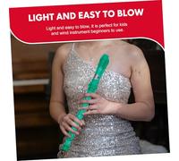BESTonZON 4Sets Beginner Clarinet Recorder Musical Instruments for Lightweight Resin Flutes in Red Blue Pink Green Easy to Play Practice Wind Instruments