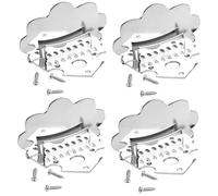 BESTonZON 4sets Mandolin Tailpiece Metal Bridge Tailpiece for String Instrument Accessories