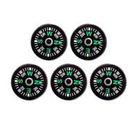 BESTonZON 5 Pack Pocket Compass for Camping and Hiking and Precise Scale, round Black Abs and Acrylic Material, Compact Survival Navigation Tool for Outdoor Adventures