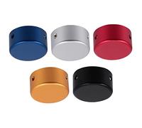 BESTonZON 5 Sets Footswitch Topper with Screw Pedal Button for Guitar Effect Pedals, Aluminum Alloy with Rubber Insert, Extends Service Life and Provides Comprehensive Protection, Assorted