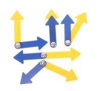 BESTonZON 5 Sets Plastic Hands Teaching Clocks for DIY School Clock Educational Yellow Blue Students Learning Cognition Training Tool