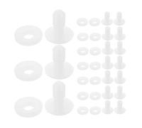 BESTonZON 50 Sets Movable Doll Joint Connectors and Plastic Safety Gaskets 15mm White DIY Jointed Doll Assembly Parts and Plush Toy Repair Supplies