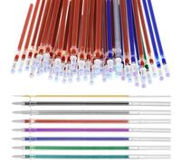 BESTonZON 50pcs Colored Gel Pen Refills Glitter Ink Refills for School and Office Use Smooth Writing Replacement Ink for Gel Pens