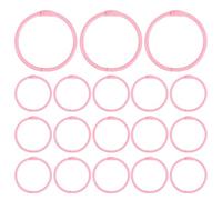 BESTonZON 50Pcs Loose Leaf Metal Binder Rings 40Mm Inner Diameter for Flashcards Index Cards Keychains Pink Organizer Rings for Office School Home Use