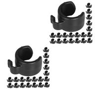 BESTonZON 50pcs Microphone Clip for Mic Stand Cable Clips for Streaming Microphone Cable Holder for Mic Pole Clamp for Stand Holder Flexible Clamp