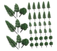 BESTonZON 50pcs Miniature Model Trees for DIY Craft and Sand Table Realistic Landscape Trees for Architectural Models Train Decorations Versatile Simulation Vegetation