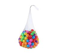 BESTonZON 50pcs Plastic Balls Pit with Mesh Storage Bag for Bright Colored Ocean Balls for Playhouse Tent Pool Enhancing Hand-eye Coordination and Group Cooperation Skills