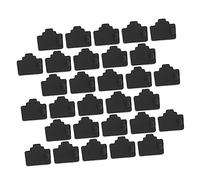 BESTonZON 50pcs Rj45 Ethernet Port Dust Plug Caps for Desktop Computer Router Network Protector, Black, Compatible with Pc Laptop Switch, Network Port Stopper for Indoor Use