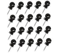 BESTonZON 50pcs Screw Electric Fence Insulators Ring for Animal Fencing Galvanized Steel and PP Rings High Strength Insulation for Farm and Garden Posts Easy Installation