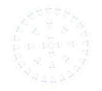 BESTonZON 50pcs Shower Mini Plastic Pacifiers Blue DIY Decorations for Boys Lightweight Party Favors for Guests Safe Plastic Shower Prizes for Winners Easy to Store and Craft