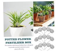 BESTonZON 50pcs Stainless Steel Fertilizer Mesh Baskets for Garden Bonsai and Succulents Slow Release Nutrition Cups for Orchids Durable Outdoor Plant Fertilizer Containers