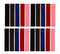 BESTonZON 50pcs Velvet Small Drawstring Pen Pouch Sleeve Soft Pencil Case 6.88x1.38 Inches Stationery Storage Bag for Students School Office Supplies