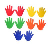 BESTonZON 5pairs Tactile Massage Hand Foot Prints Carpet Dots Sensory Training Mats Floor Markers for Boys and Girls Adults Classroom Coordination
