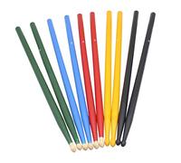 BESTonZON 5pairs Wooden Drum Sticks Percussion Drumsticks for Rock Band Drummers