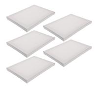 BESTonZON 5Pcs 15X20Cm White Cotton Linen Canvas Boards for Acrylic and Oil Painting, Stretched Framed Canvases Bulk Pack for Artists and Paint Pouring Supplies