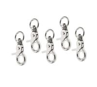 BESTonZON 5pcs Birdcage Lock Heavy Duty Swivel Door Buckle Bird Cage Food Clips Fence Buckle Connector Trigger Snap Pet Fence Quick Release Clip for Enclosure Stainless Steel Silver