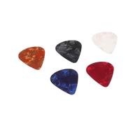 BESTonZON 5pcs Colorful Guitar Picks Set Random Colors Sturdy Plectrums for Acoustic and Bass Guitars Accessories