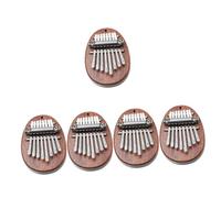 BESTonZON 5pcs Finger Thumb Piano Jooleer Portable Kalimba Mini Wooden Hand Piano for Stage Performance