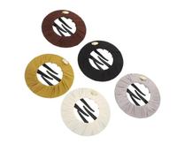 BESTonZON 5pcs Flat Hair Claw Clips for Women Comfortable Grip and Secure Hold, round Vintage Flat Back Barrettes for Thick and Long Hair, Lightweight No Slip Design for Everyday Styling