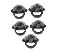 BESTonZON 5pcs Furry Windscreen Microphone Cover Lavalier Mic Shield Furry Wind Cover for Recording Live Streaming