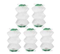 BESTonZON 5pcs Gas Lantern Mantles for Camping Polyester Mesh Covers with Double Iron Clips - Lampshades for Kerosene and Gas Outdoor Lights