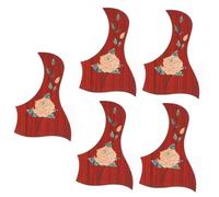 BESTonZON 5pcs Guitar Scratch Pick Guard Self-adhesive Design Material Easy Installation for Acoustic and Electric Guitars Decorative Board for Musicians