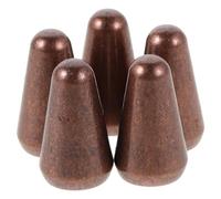BESTonZON 5pcs Guitar Toggle Switch Cap Metal Pickup Selector Tips for DIY Electric Guitar Accessories -way Switch Cover for Tremolo Arm Repairs