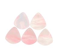BESTonZON 5pcs Heart Shape Guitar Picks Artistic Resin Plectrum for Electric Guitar Bass Practice Stage Shows String Instrument Accessories