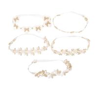 BESTonZON 5pcs Hundred Days Banquet Headdress Flower Pattern Lace Headband Rhinestone Crown Headpiece for Girl Birthday Decor