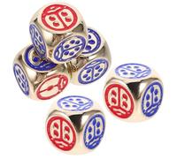 BESTonZON 5pcs Ladybug Metal Dice Mini Game Props for Parties Fun Table Game Accessories Unique Rounded Corner Design for Home Outdoor Gatherings