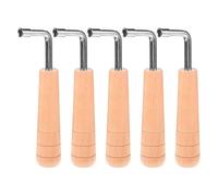 BESTonZON 5pcs Lyre Tuning Wrench Lyre Harp Tuning Wrench for Stringed Instruments Handheld Wooden Handle Tool for Performances and Daily Practice