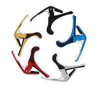 BESTonZON 5pcs Metal Capo for Guitar Ukulele Handheld Tuner Clip Essential Guitar Accessories for Musicians Practice