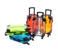 BESTonZON 5pcs Mini Suitcase Playset Bright Colors Lightweight Trolley for Pretend Travel Luggage with Wheels Educational Organization Skills Development