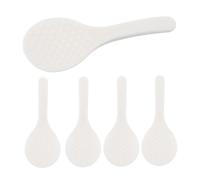 BESTonZON 5pcs Miniature Dollhouse Rice Spoons Lightweight Kitchen Serving Tools for Pretend Play and Decoration Realistic Design for Role Playing and Miniature Scenes