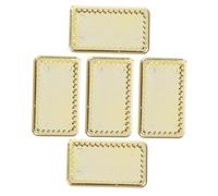 BESTonZON 5Pcs Miniature Gold Tray Realistic Dollhouse Plates Ornaments for DIY Mini House Decor Tiny Doll Tableware Accessories with Smooth Surface and Multi-use Craft Models