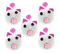 BESTonZON 5Pcs Mouse Shaped Cat Soft Plush Interactive Indoor Kitten for Boredom Relief and Hunting Instinct Stimulation Lightweight Cats