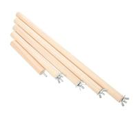 BESTonZON 5pcs Natural Wood Bird Perches Parrot Perch Sticks for Bird Cages for Parakeets Cockatiels Lovebirds Easy to Install with Screws