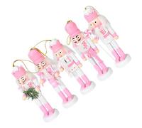 BESTonZON 5pcs Nutcracker Soldier Ornaments Hanging Xmas Tree Decorations Traditional Holiday Nutcracker Pendants with Chic Craft Detail for Home Car Bedroom Set