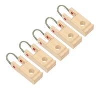 BESTonZON 5pcs Piano Tuning Tools Tuning Pliers for Piano Maintenance Wooden Middle Pedestals Khaki Easy to Use