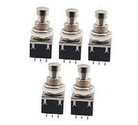 BESTonZON 5pcs Pin Metal Stomp Foot Switch Box for Guitar Effects Pedal True Bypass for Stomp Pedals
