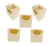 BESTonZON 5Pcs Plastic Parakeet Nesting Box Small Bird House for Cockatiel Breeding Incubator Suitable for Budgie Lovebirds Bluebirds Garden Pet Use