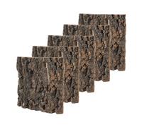BESTonZON 5pcs Realistic Reptile Bark Platform Natural Cork Background for Terrarium Tank Enclosure Tree Bark Decor with Climbing and Hiding Features for Lizards Turtles Snakes and Frogs