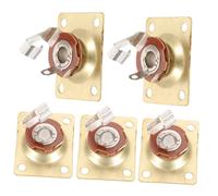 BESTonZON 5pcs Socket Cover Guitar Electrosocket Plate Guitar Jack Plate Strong Easy to Install